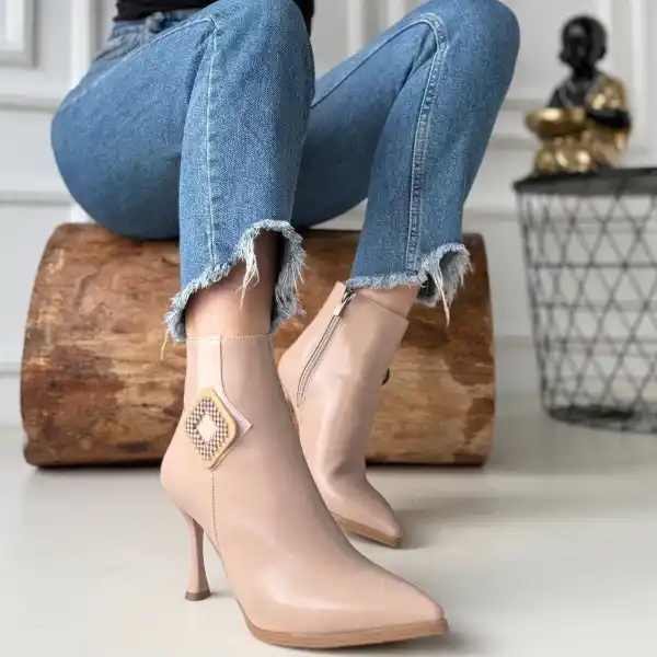 Moose Nude Cilt Topuklu Bot