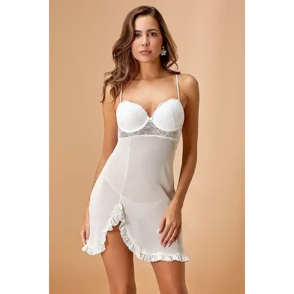 Nurteks Kadın Kısa Şifon Gecelik