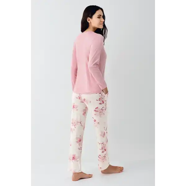 Pierre Cardin 9055-X Kadın Battal Uzun Kol Pijama Takım