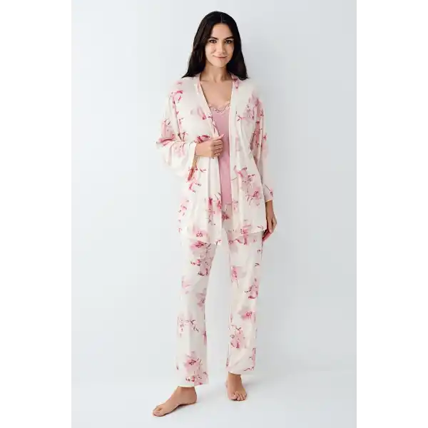 Pierre Cardin 9058-S 3lü Pijama Takımı