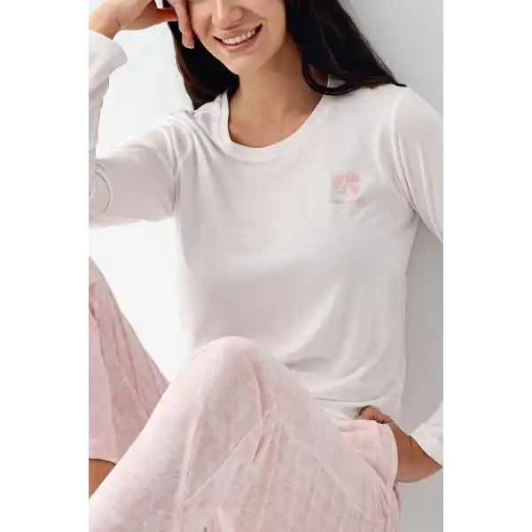 Pierre Cardin 9085-S Kadın Uzun Kol Pijama Takım