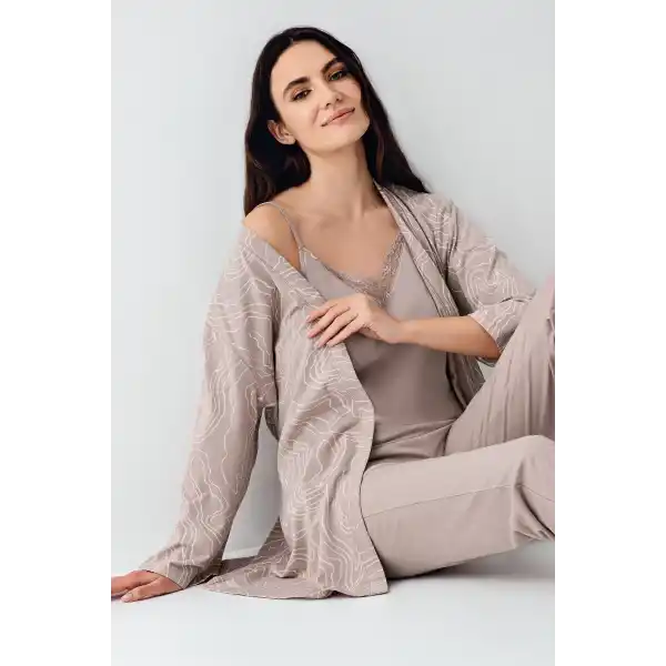 Pierre Cardin 9099-S 3lü Pijama Takımı