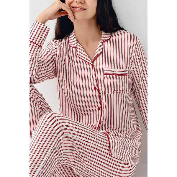 Pierre Cardin 9113-S Kadın Uzun Kollu Pijama Takımı