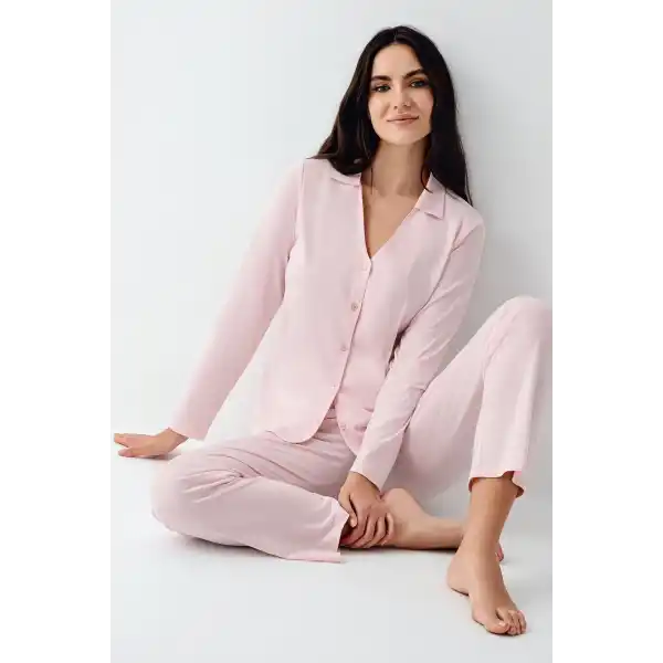 Pierre Cardin 9115-S Kadın Uzun Kol Pijama Takımı