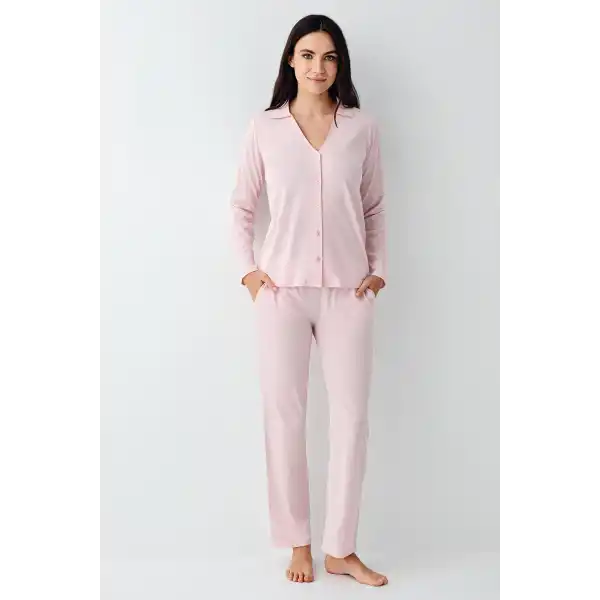 Pierre Cardin 9115-S Kadın Uzun Kol Pijama Takımı