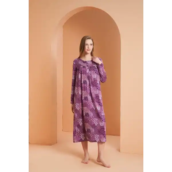 PJS 27165 Kadın Uzun Kol Gecelik