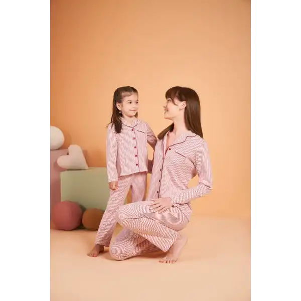 Pjs 28002 Çocuk Düğmeli Pijama Takım