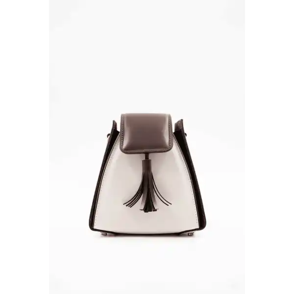 Pyramid Kahve Halka Aksesuar Detaylı Kadın El Çantası