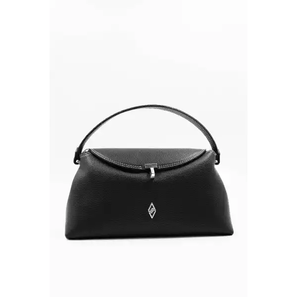 Rebeca Siyah Kadın Dikiş Detaylı Kadın El Çantası