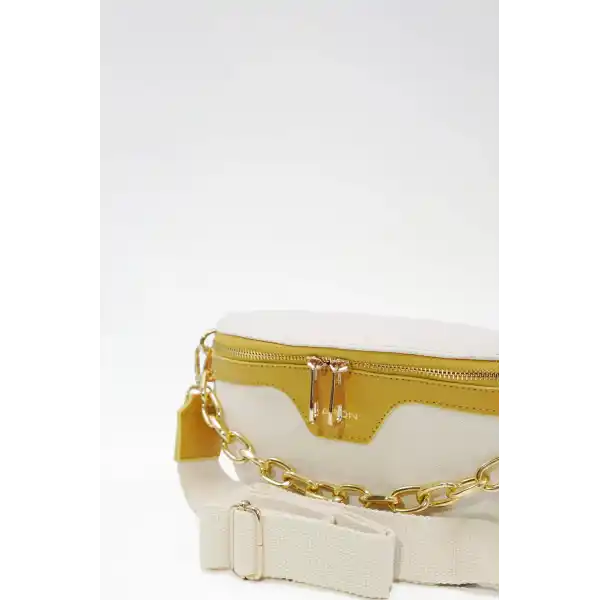 Silvia Hardal Kumaş Detaylı Kadın Çapraz Çantası