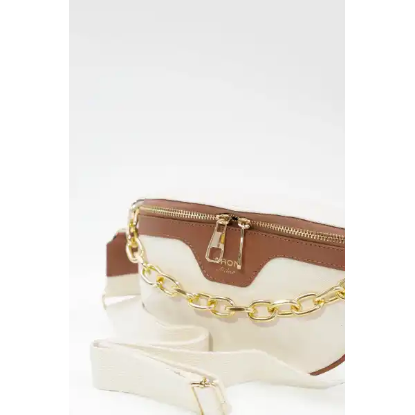 Silvia Taba Kumaş Detaylı Kadın Çapraz Çantası