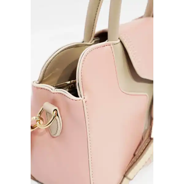 Soley Pudra Mat Parlak Kadın El Çantası