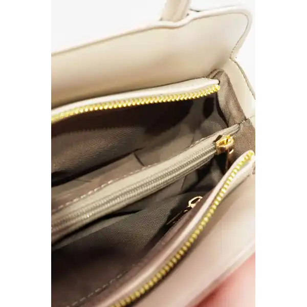 Soley Pudra Mat Parlak Kadın El Çantası