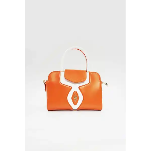 Soley Turuncu Mat Parlak Kadın El Çantası