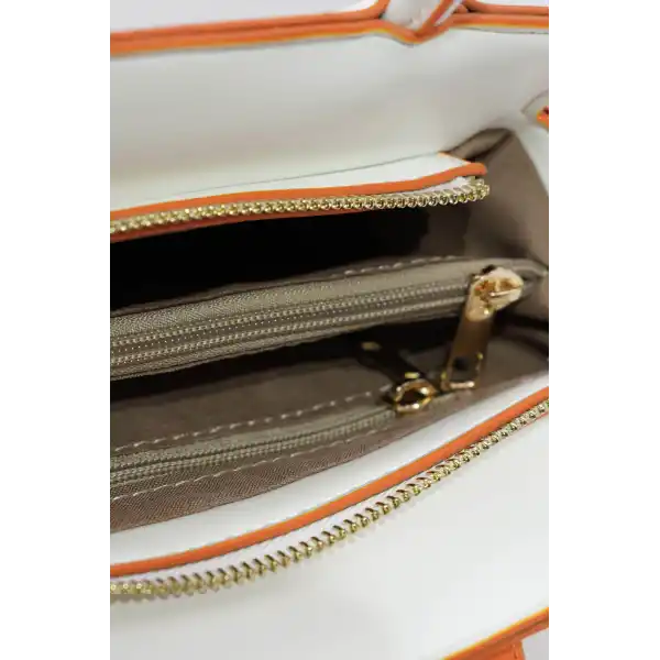 Soley Turuncu Mat Parlak Kadın El Çantası