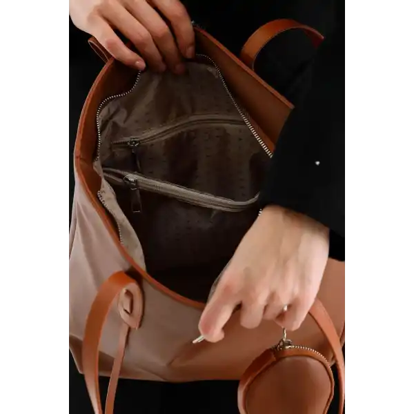 Veronika Taba Yumuşak Deri Kadın Omuz Çantası