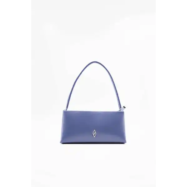 Wilma Mavi Kırışık Rugan Kadın Omuz Çantası
