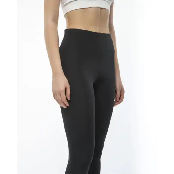 Yüksek Bel Geniş Kemer Dalgıç Tayt - Siyah