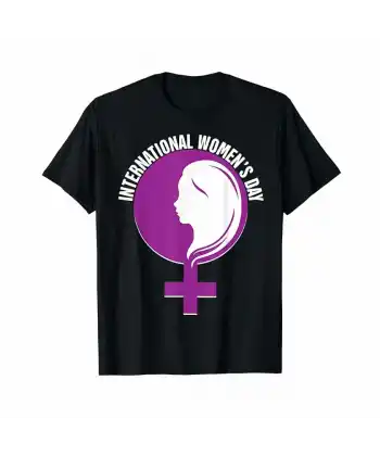 8 Mart Dünya Kadınlar Günü Baskılı Oversize Bisiklet Yaka T-shirt - Siyah