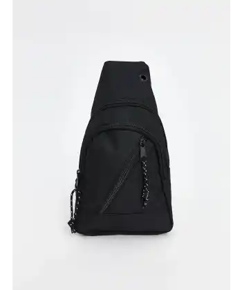ACCESSORIES Siyah Fermuarlı Erkek Göğüs Çantası
