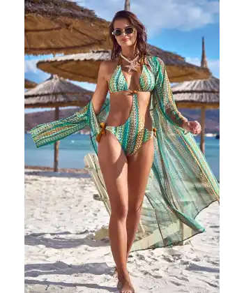 Argento 2106-3018 Kadın Önü Açık Uzun Kaftan
