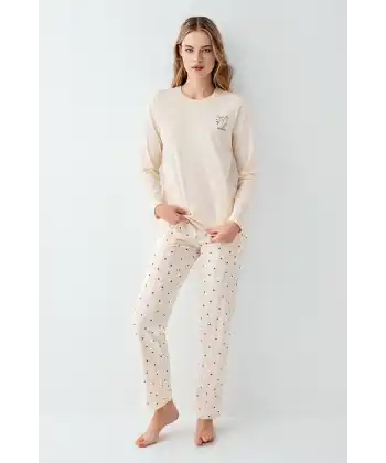 Arnetta 3434-S Kadın Uzun Kol Pijama Takım