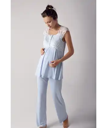 Artış Kadın Kısa Kol Lohusa Pijama Takımı