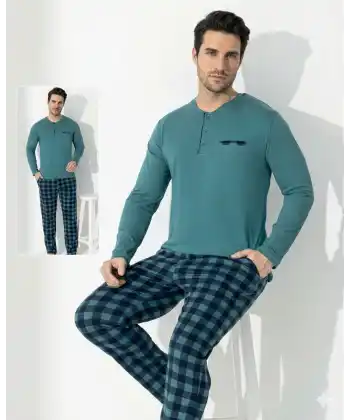 Boyraz 0689 Erkek Uzun Kol Penye Pijama Takımı