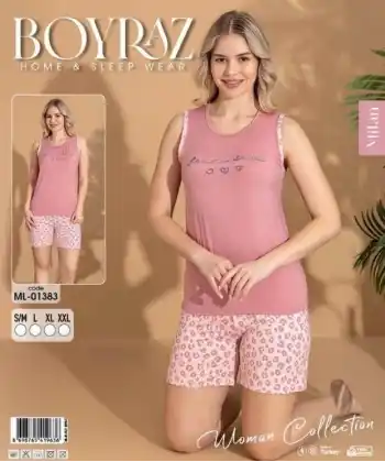 Boyraz ML-01383 Kadın Sıfır Kol Şort Takım