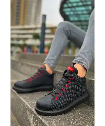 CH111 GST Milano Erkek Bot SIYAH/KIRMIZI