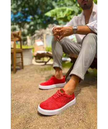 CH173 KBT Velluto Erkek Ayakkabı KIRMIZI