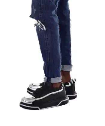 CH241 CST Signature Line Up Erkek Ayakkabı SIYAH/GUMUS