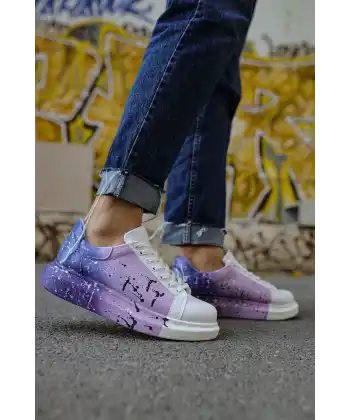 CH254 CBT Pittura Erkek Ayakkabı 447 BEYAZ / MOR