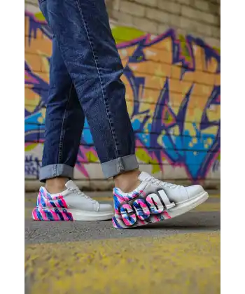 CH254 CBT Pittura Erkek Ayakkabı 486 PEMBE / MAVI COOL