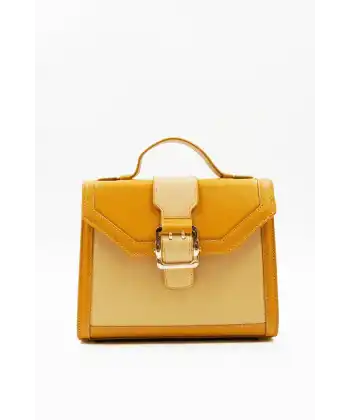 Clement Hardal Sarısı Kadın El Çantası