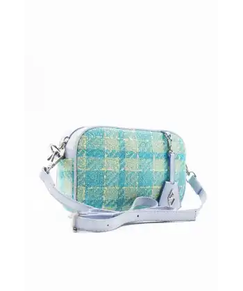 Cube Özel Seri Bebemavi Ekose Detay Kadın Omuz Çantası
