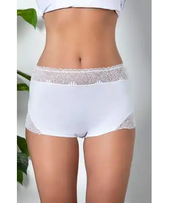 DANTEL DETAYLI BOXER BEYAZ (MGP21783)