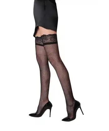Daymod Rete File Silikonlu Dantelli Jartiyer Çorap