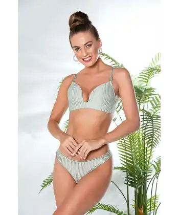 DEKOLTE SÜTYEN VE STRİNG TAKIM MİNT YEŞİLİ (MGP31772)