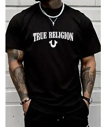 Erkek True Religion Baskılı Süprem T-shirt