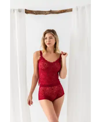 Gallipoli 31833 Bayan Devore Transparan Atlet, Boxer Takım