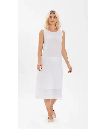 İmer 3164 Kalın Askı Uzun Viskon Elbise Kombinezon