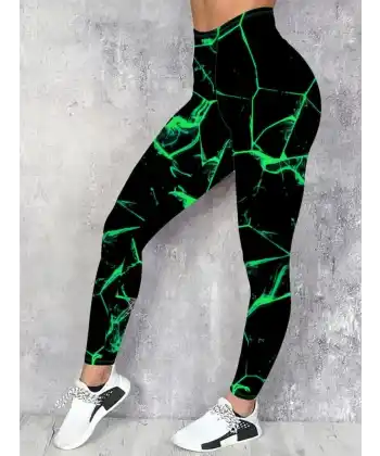 Kadın Yüksek Bel Renk Detaylı Dalgıç Tayt