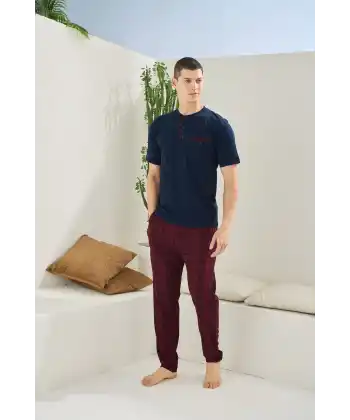 Kocabey 2118 Midi Yaka Pijama Takım