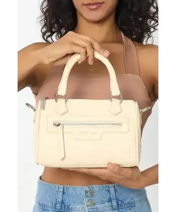 Lorena Bej Çok Gözlü Kadın El Çantası