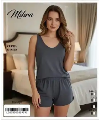 Mihra 20101 Kadın Oysho Askılı Şortlu Takım