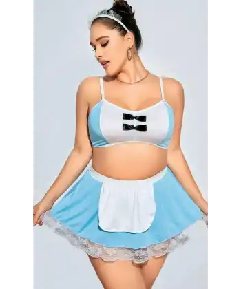 Nightlight 3603 Mini Etekli Büyük Beden Fantazi Hizmetçi Kostümü