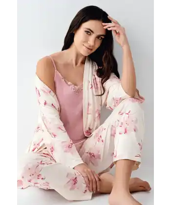 Pierre Cardin 9058-S 3lü Pijama Takımı