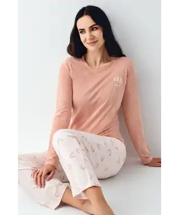 Pierre Cardin 9061-S Kadın Uzun Kol Pijama Takım