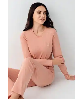 Pierre Cardin 9063-S Kadın Uzun Kol Pijama Takım